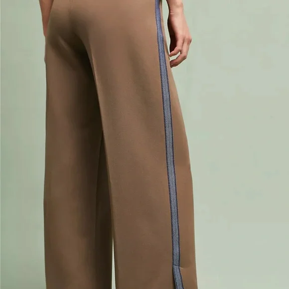 Tracy Reese Side-Striped Trousers Brown Anthropologie 8